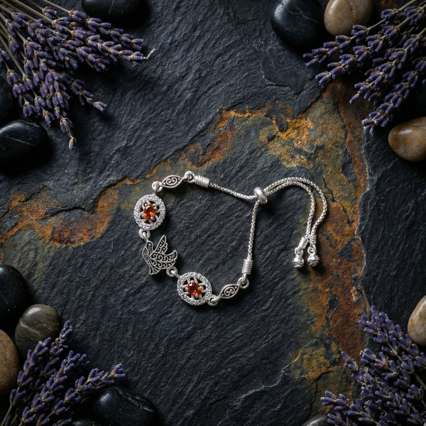 The Freedom Flight Silver Slider Bracelet by Kalaa Silver