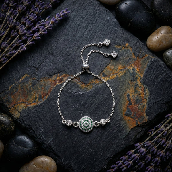 The Emerald Harmony Slider Bracelet