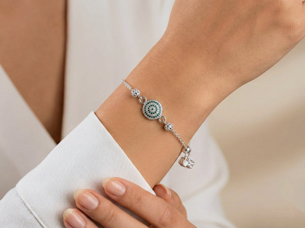 The Emerald Harmony Slider Bracelet