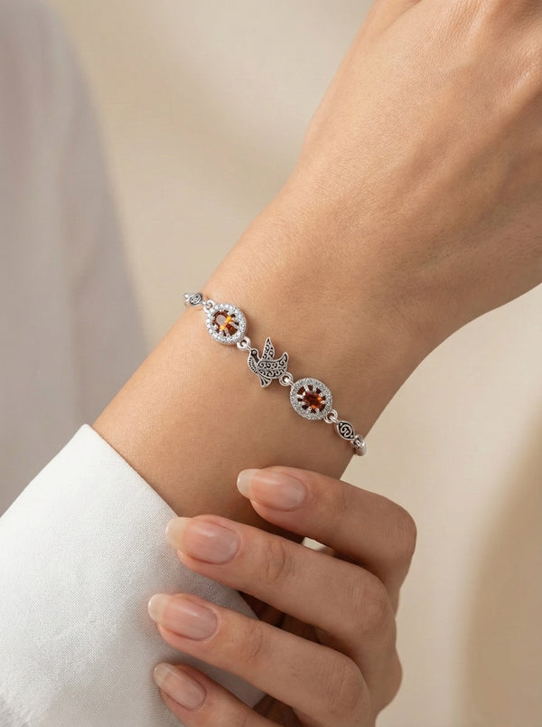 The Freedom Flight Silver Slider Bracelet by Kalaa Silver