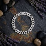 The Luxe Pave Cuban Link Bracelet by Kalaa Silver