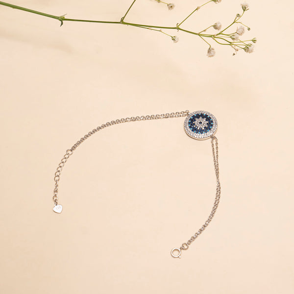 Evil eye bracelet in 92.5 silver