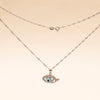 925 Sterling Silver Evil Eye Pendant With Chain With Zircon