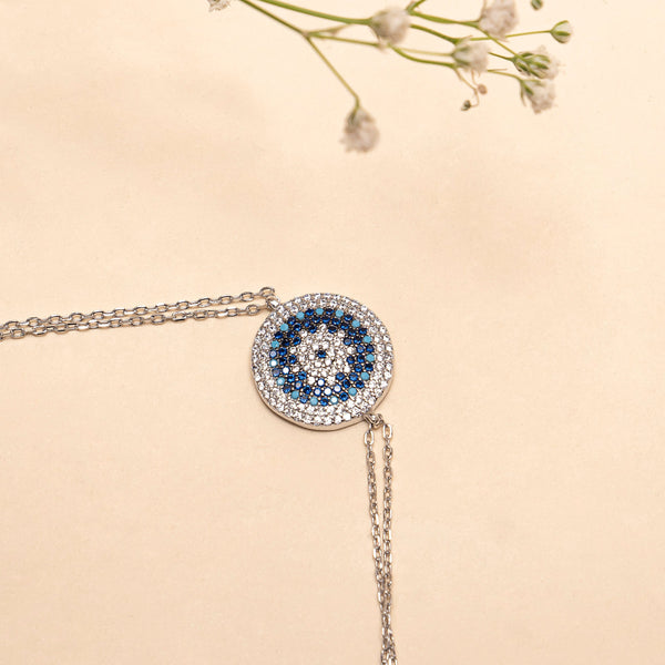 Evil eye bracelet in 92.5 silver