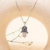 925 Silver - Evil Eye Hamsa Hand Pendant